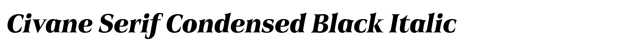 Civane Serif Condensed Black Italic image
